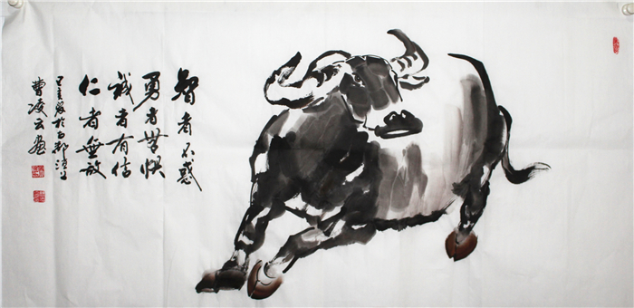 智勇诚仁图-曹凌云国画