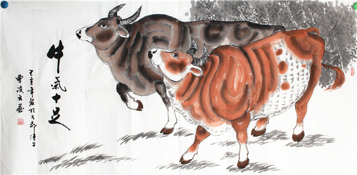 牛气十足图-曹凌云国画